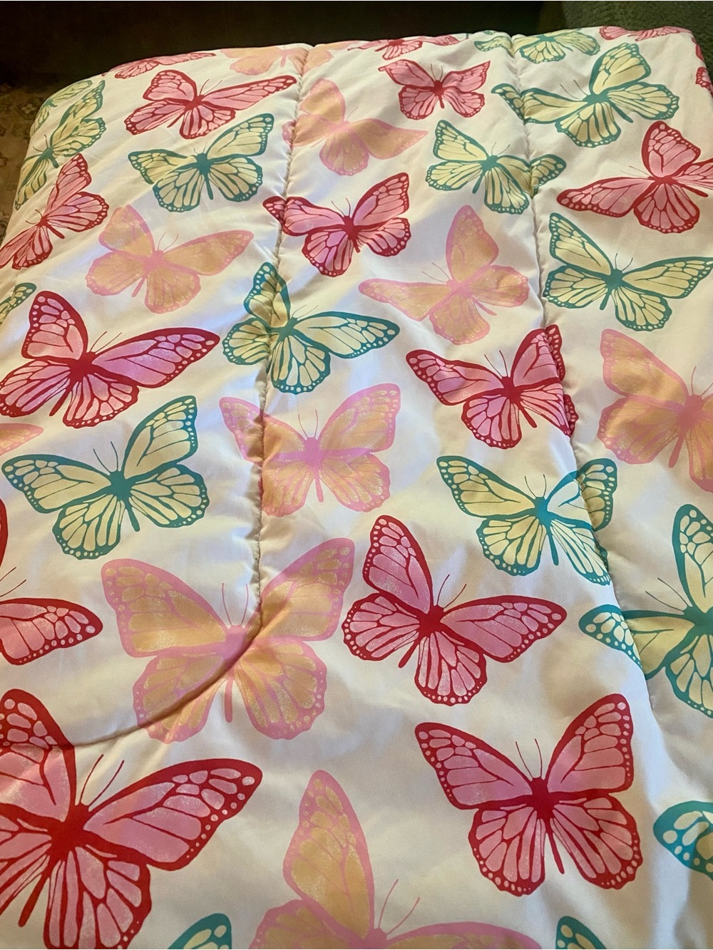 Butterfly Garden Comforter in Pink, Teal & Coral